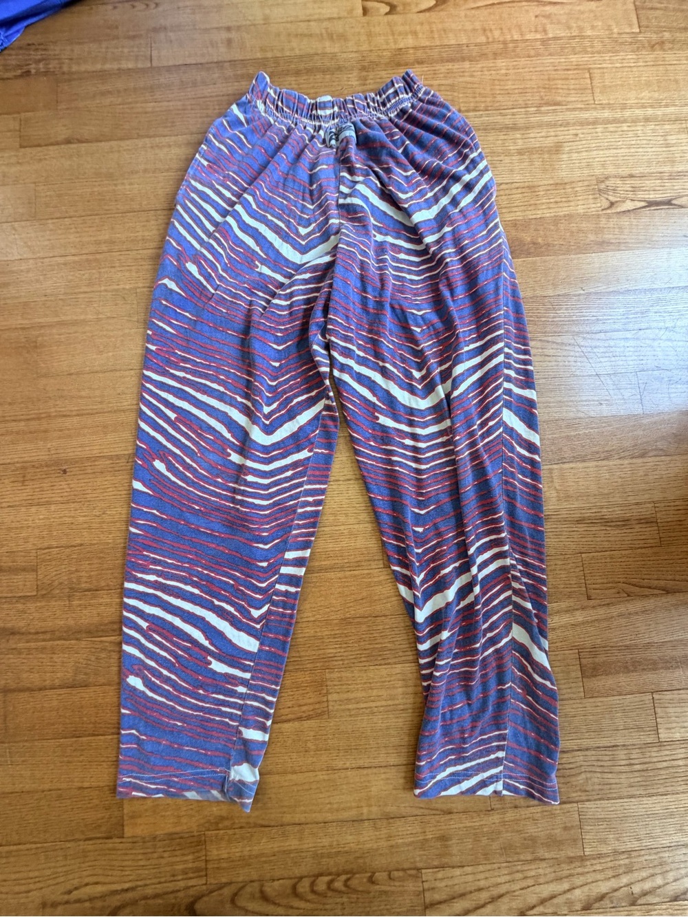 VTG 90s Zubaz Zebra Print NFL Buffalo Bills lightweight game pants stripes XS